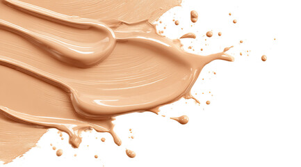 Beige foundation splatter on black