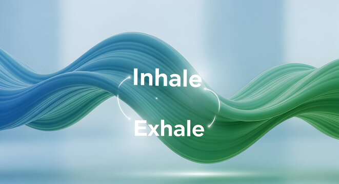 Wave pattern guides breathwork with inhale and exhale cues 55479143 1