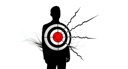Silhouette targeted by a bullseye symbolizing cancel culture victim 89879950 1