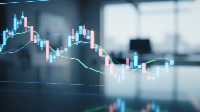 Stock market graph analysis showing finance data and economic trends - Powered by Adobe