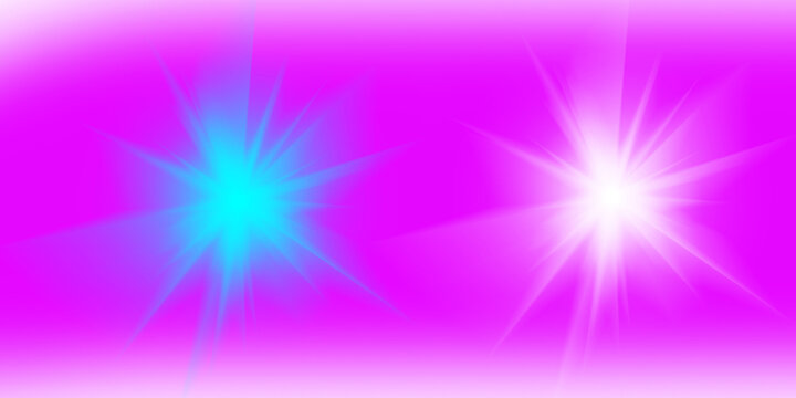 Flare light effect with glowing and beam for graphic element on purple background with shining star for abstract wallpaper - Powered by Adobe