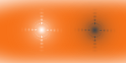 Bright orange lens flare light effect for overlays designs screen blend mode for photo editing with shine rays glowing sparkle explosion