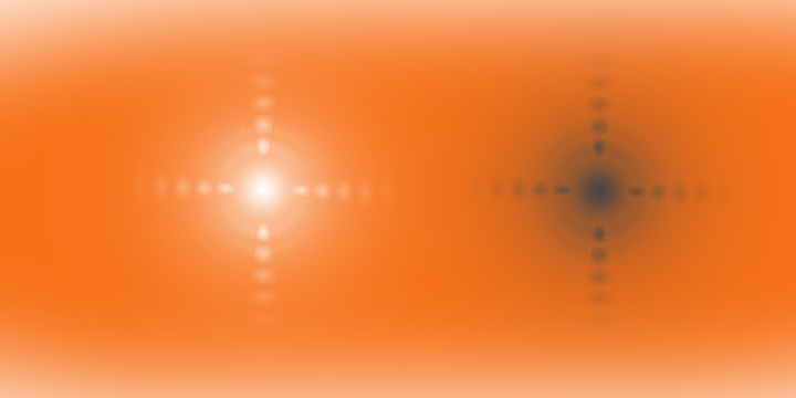 Bright orange lens flare light effect for overlays designs screen blend mode for photo editing with shine rays glowing sparkle explosion