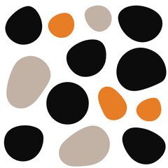 Soft Pebble Mosaic Merging Shapes in Fluid Abstract Seamless Pattern Design  
