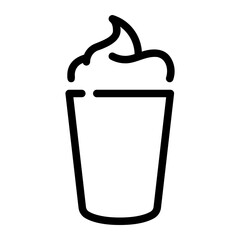 milkshake line icon