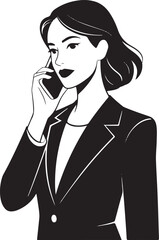 a woman holding phone with flowing hair silhouette