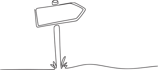 Arrow signpost with grass guidance direction © Mehedy