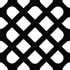 Interlinked Rounded Diamond Motifs Creating Balanced Geometric Seamless Pattern Design  
