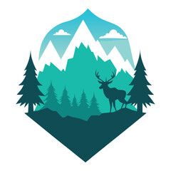 vector illustration of a winter landscape