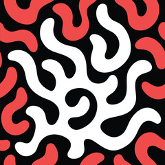 Abstract Coral Like Forms Entangled in Nature Inspired Flow Seamless Pattern Design  
