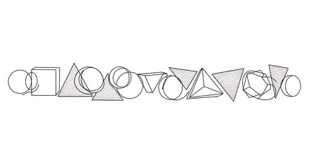 Modern geometric shapes create a dynamic border, perfect for adding an artistic touch to designs