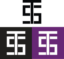 Polygonal Grid ST Logo Design — Modern Low Poly Letter Logo Template for Branding, Business Cards, Flyers, Posters, and Digital Projects. Vector Illustration.