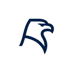 Eagle head line drawing logo