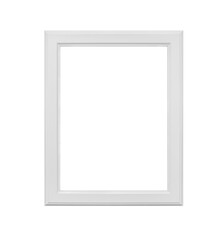 Obraz premium white wooden photo frame isolated
