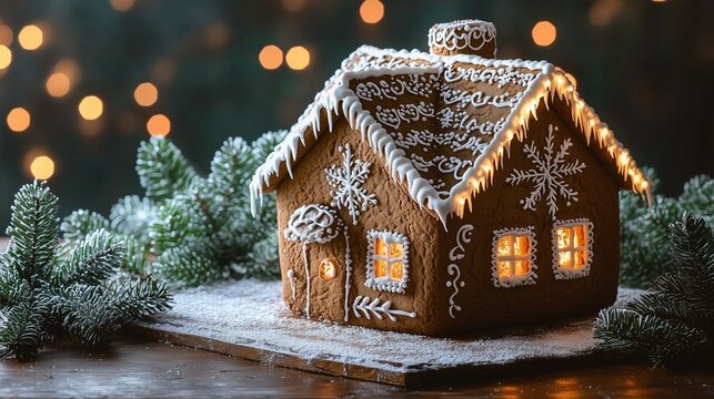 Artisanal Gingerbread House – Professional Christmas Food Photography for Bakery Marketing, Holiday E-commerce & Festive Design
