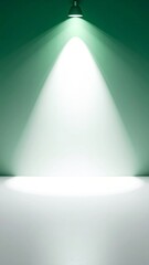 Obraz premium Green Studio Background with Spotlight