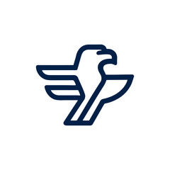 Eagle outline emblem Eagle