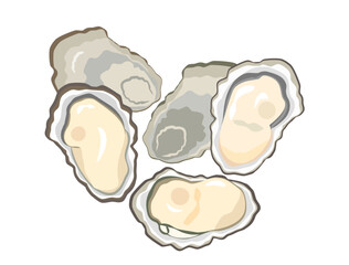 牡蠣をイメージしたイラスト