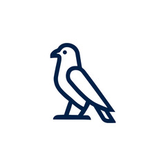 Naklejka premium Raven outline style icon