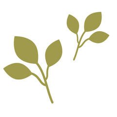 シンプルな植物のかわいいイラスト素材