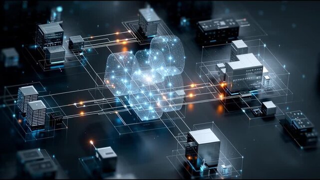 Transformation  Architecture. Cloud Infrastructure Automation. Digital representation of cloud infrastructure and data management. - Powered by Adobe