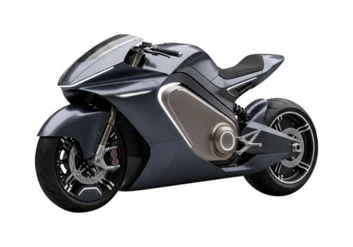 Futuristic electric motorcycle concept, sleek design, advanced technology, and high-performance urban mobility
