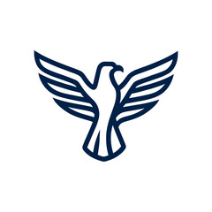 Eagle heraldic outline symbol