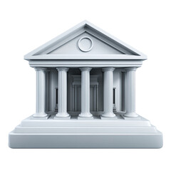 Fototapeta premium Symbolic Representation of a Classical Building Architecturally Designed for Financial Institutions and Governmental Authorities