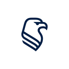 Eagle head bold linear emblem