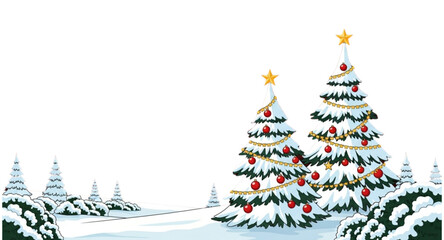 christmas tree with snowflakes