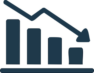 Declining Stock Chart Illustration Showing Financial Downturn