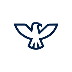 Eagle symbol with outlined style