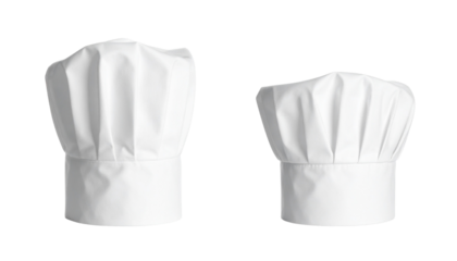 Pair of Chef Hat Variations isolated on transparent background