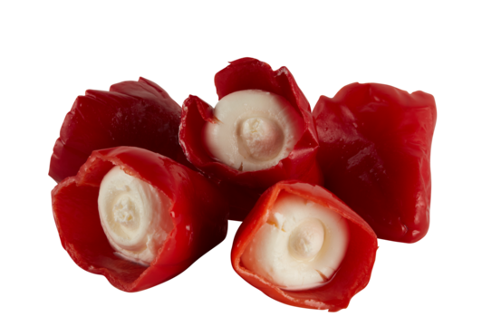 Stuffed peppers cut out isolated transparent background