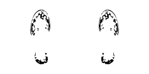 Abstract simple dark footprint, empty blank space design element