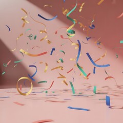 abstract background with colorful confetti