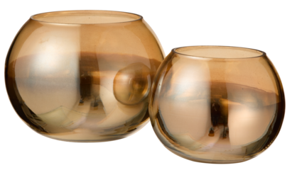 Glass jar, a pair of vintage chubby glass vases cut out isolated transparent background