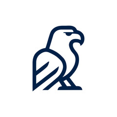 Linear eagle icon design