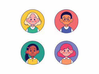 Cute Flat Avatar Set