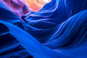 Bright blue and purple waves of the gorge