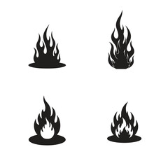 4 icon set "Symbol of Transformation: The Black Flame"