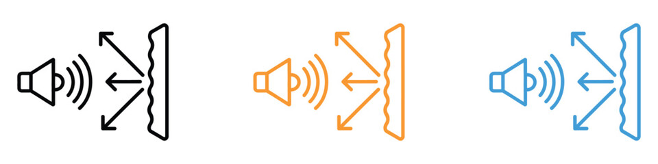 Soundproof icon vector. noise reduction and echo control symbol. vector illustration.