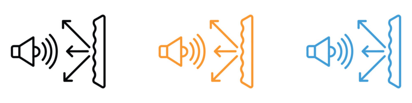 Soundproof icon vector. noise reduction and echo control symbol. vector illustration.