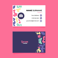 Creative abstract business card template. Modern style for brand identity