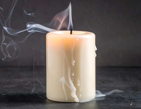 burning candle on a dark background