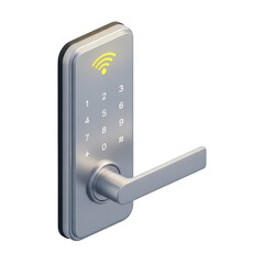 Smart lock device isolated on transparent background