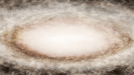 Abstract white and beige smooth gradient backdrop with round light spot and subtle bokeh, clean soft tone ideal for luxury minimalist presentation and digital art