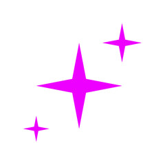 Purple Sparkle Star Icon Vector illustration