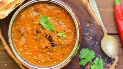 Sambar Masala, a traditional Indian spice blend with coriander, cumin, mustard, curry, fenugreek, turmeric, chili, pepper, and cardamom in a glass jar on a wooden kitchen countertop for authentic cook
