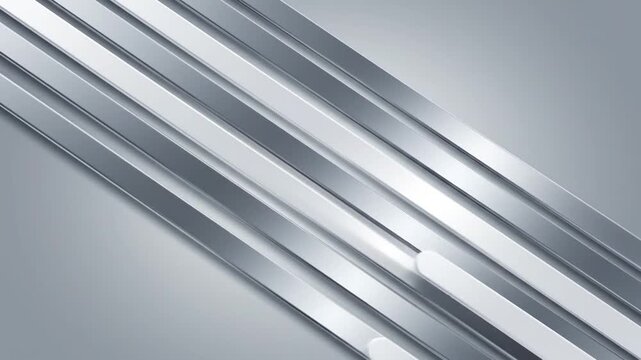 Silver Metallic Stripes on Gradient Gray Background with Subtle Shadows Modern Abstract Design Template for Presentation or Wallpaper Decoration Illustration